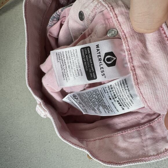 Levis 501 Denim Shorts Womens sz 24 Waist Pink Button Fly Cut Off Raw Hem - Picture 10 of 15